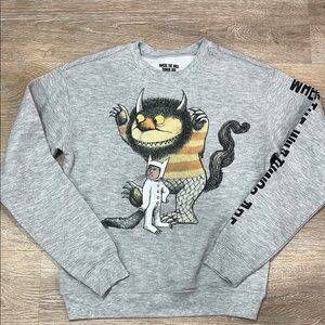 Where the Wild Things Are Crewneck Sweatshirt Unisex Small Gray Maurice Sendak